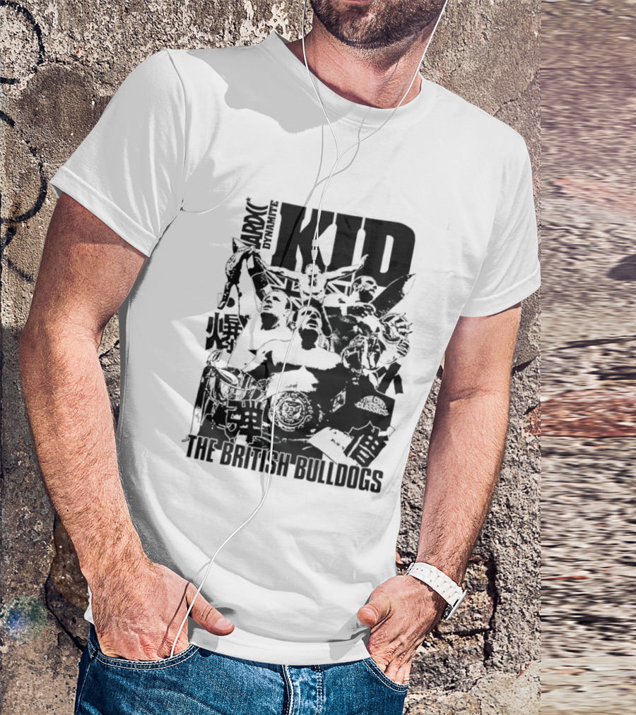 Dynamite Kid The British Bulldogs WWE Wrestling Cult T-Shirt