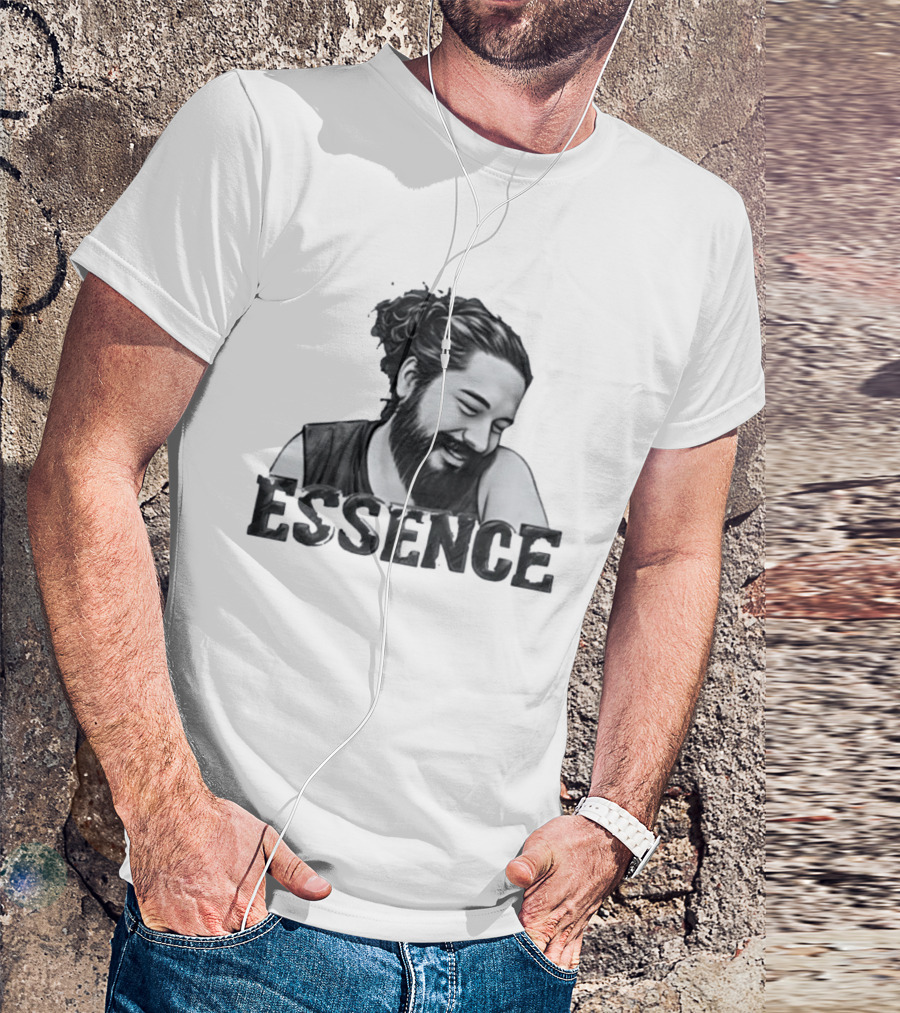 Essence Bearded Man Minimalist Smiling T-Shirt
