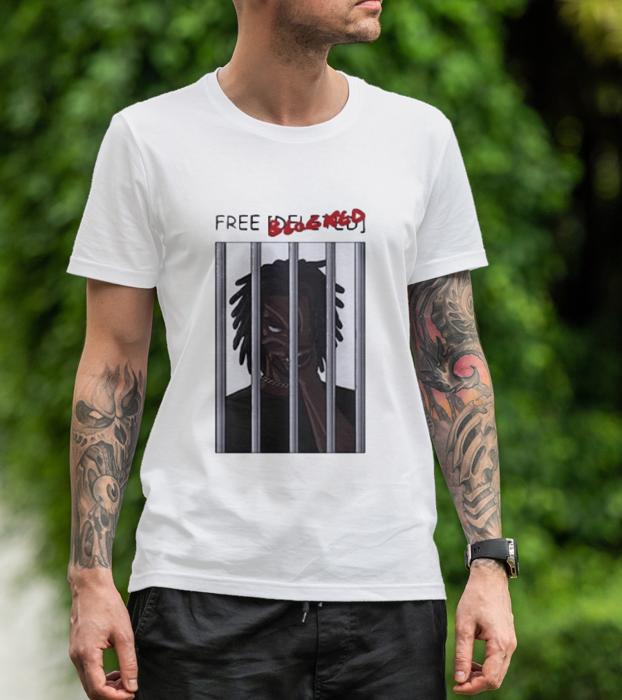 Free Blocked The Commissary Villain Dept Character Behind Bars T-Shirt
