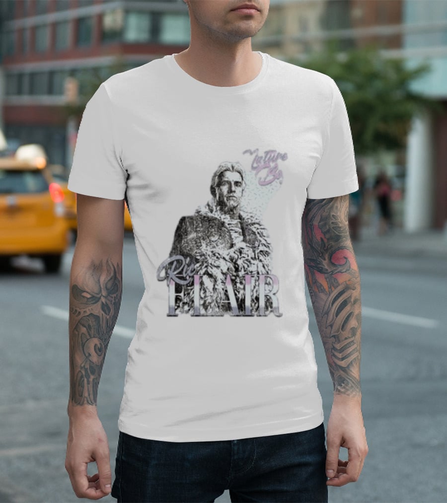 Ric Flair Nature Boy Classic Wrestling Style Black And White T-Shirt