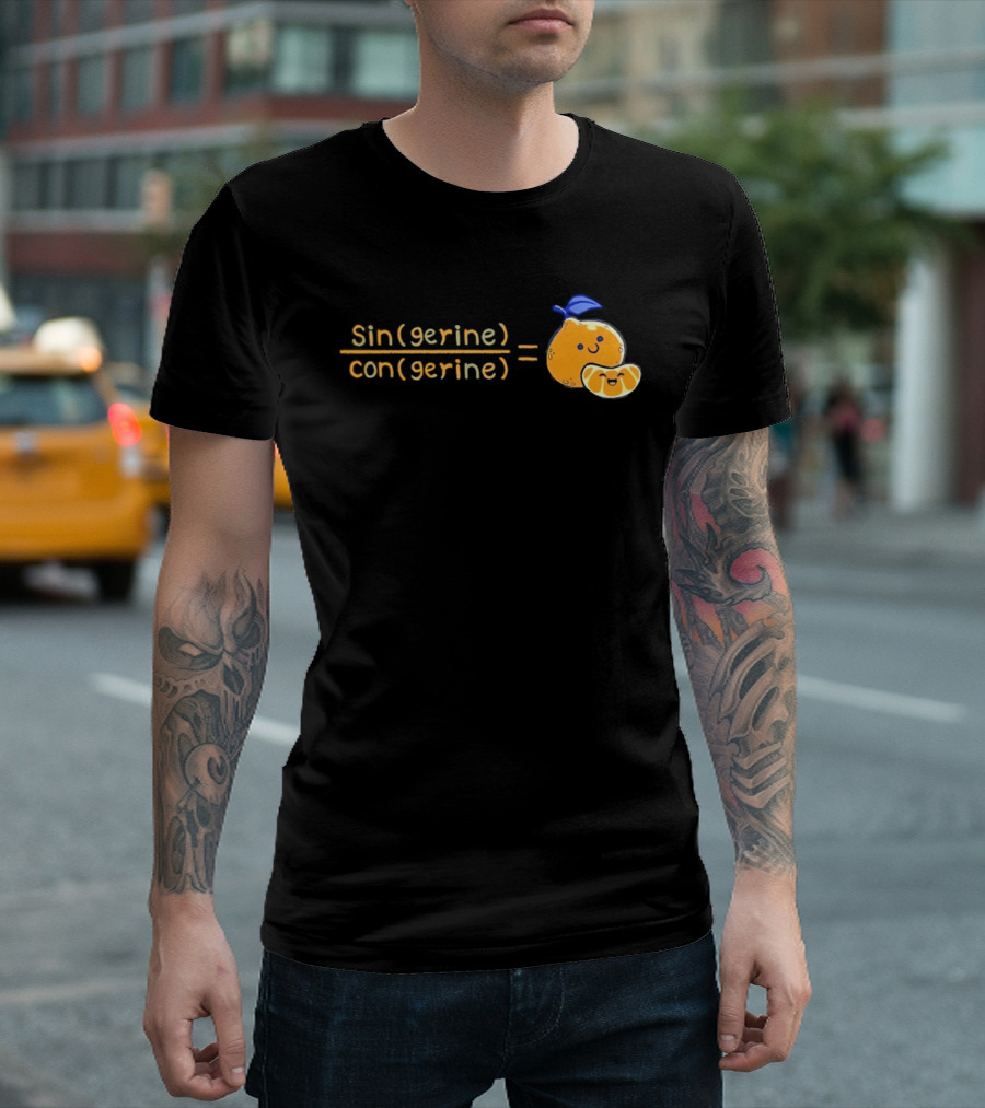 Singerine Divided By Congerine Equals Tangerine Math Pun T-Shirt