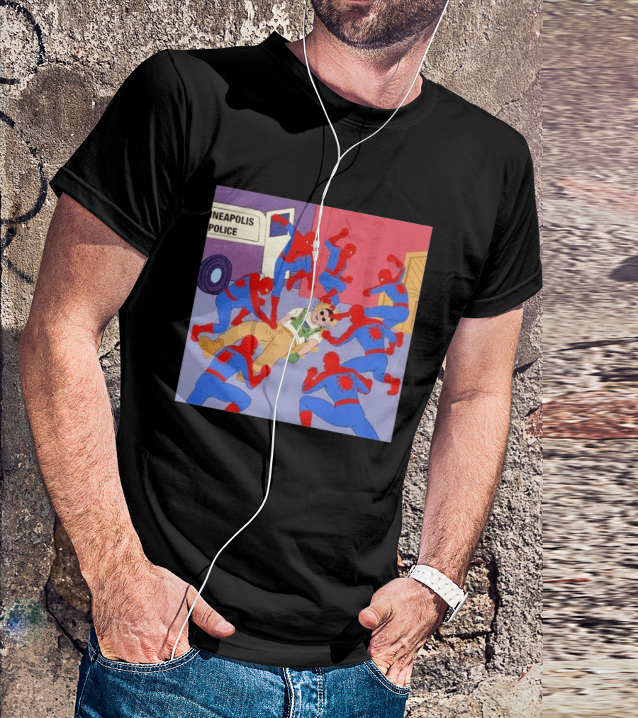 Spider Man Minneapolis Police Kicking Jake Lang T-Shirt