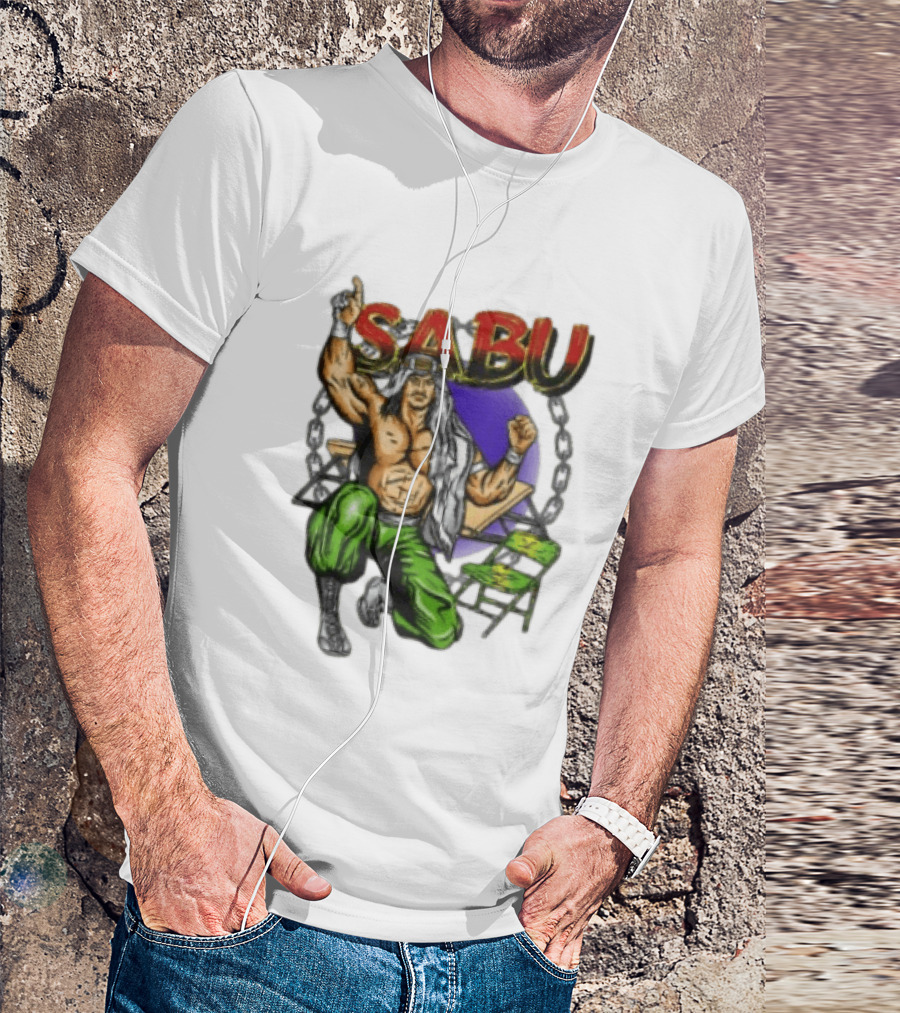 Beyondhumanmerch The Great Sabu Wrestling Character Chains And Table T-Shirt
