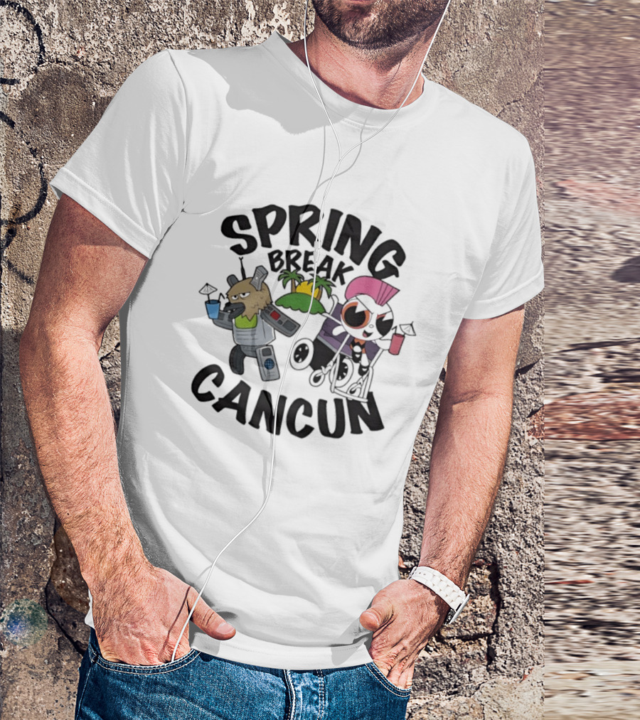 Powerpuff Girls Spring Break Cancun Cartoon Network Vacation Fun T-Shirt