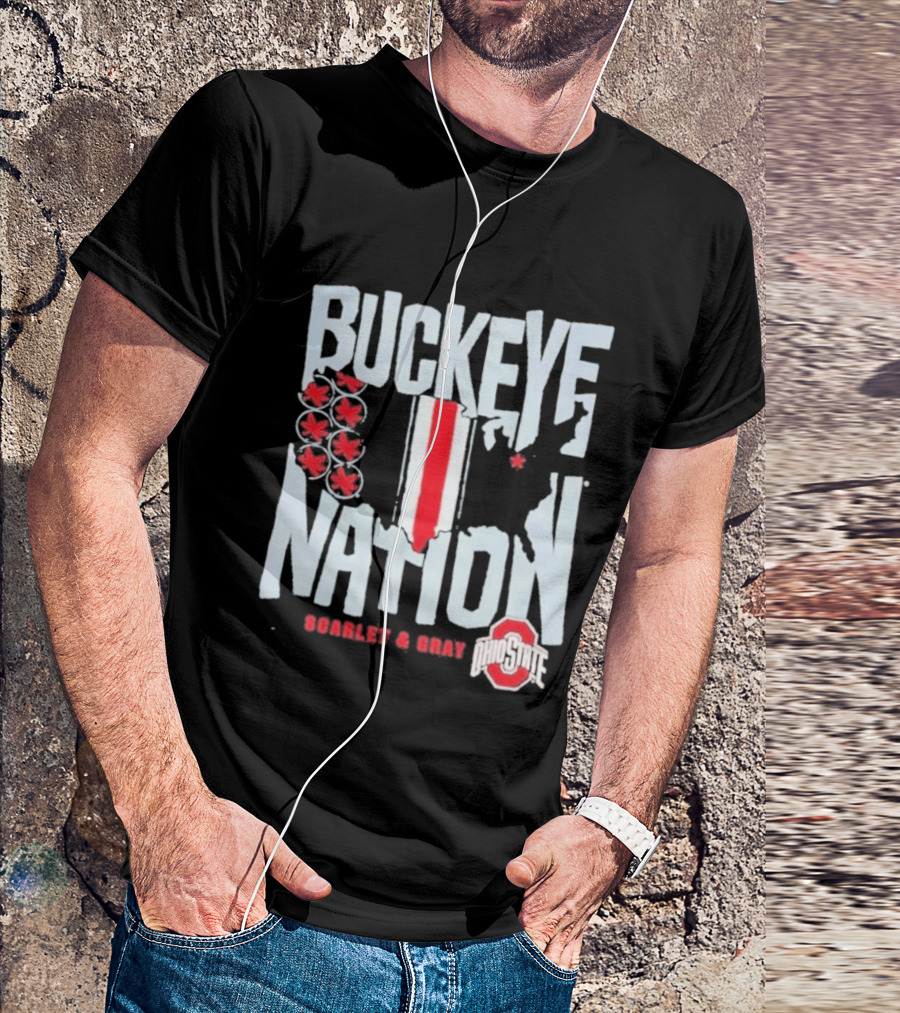 Buckeye Nation Scarlet & Gray Ohio State T-Shirt