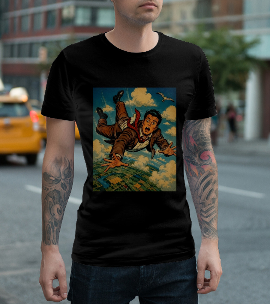 Musicians Of Threads Comic Superhero Falling Sky Adventure T-Shirt