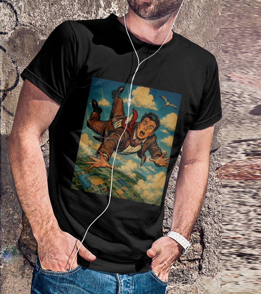 Musicians Of Threads Comic Superhero Falling Sky Adventure T-Shirt