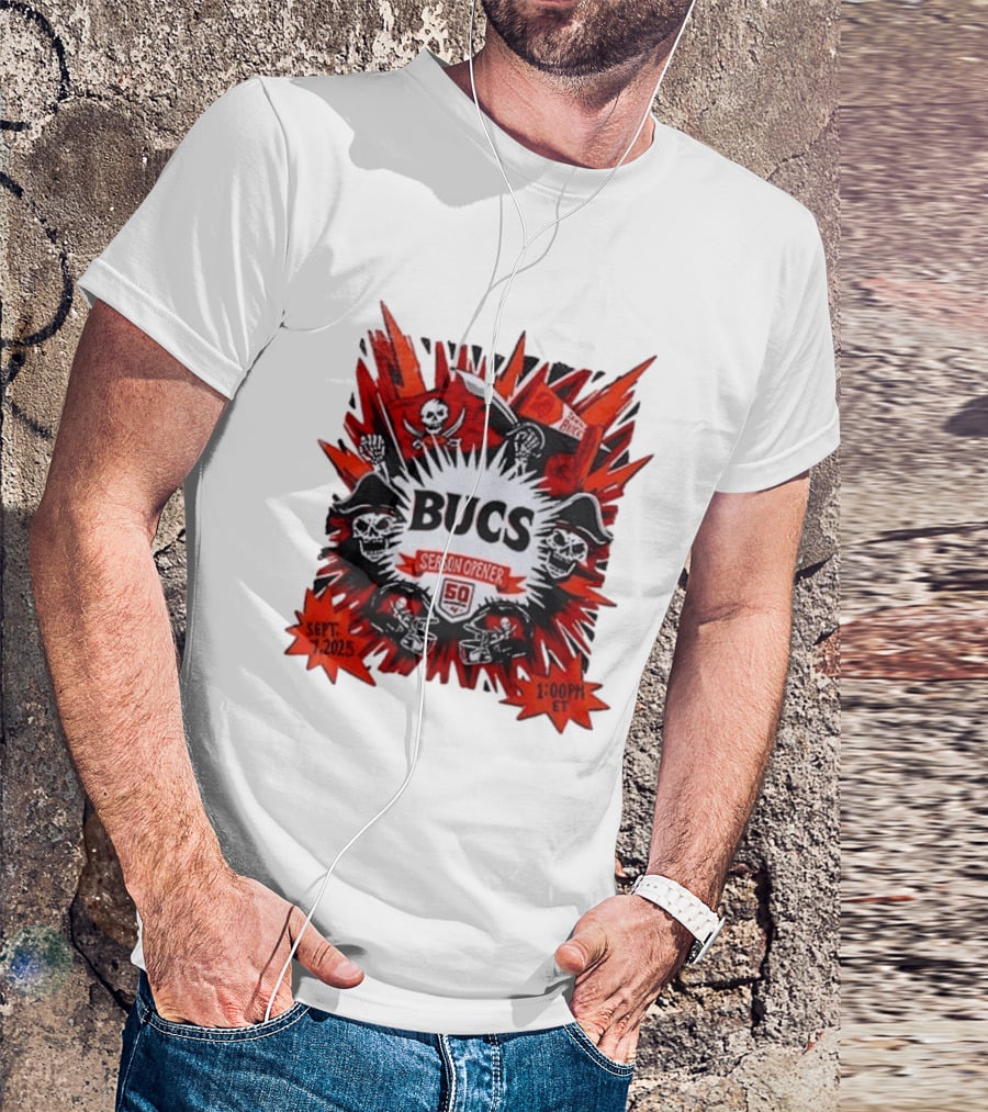 BUCS Season Opener September 7 2025 1:00 PM ET 50th Anniversary Celebration T-Shirt