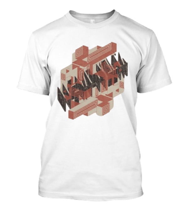 The Mars Volta Store Blocks Tan Geometric Optical Illusion T-Shirt