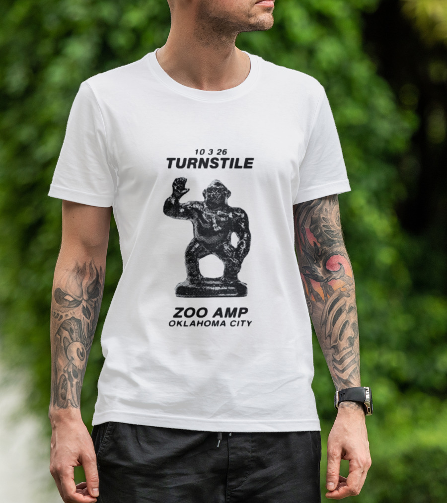 10326 Turnstile Zoo Amp Oklahoma City Gorilla Statue T-Shirt