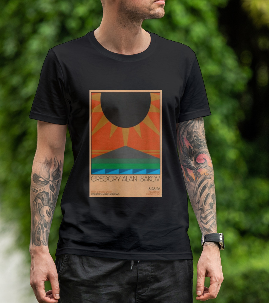 Gregory Alan Isakov 08 28 26 Hellbender Asheville NC Tour With Courtney Marie Andrews T-Shirt