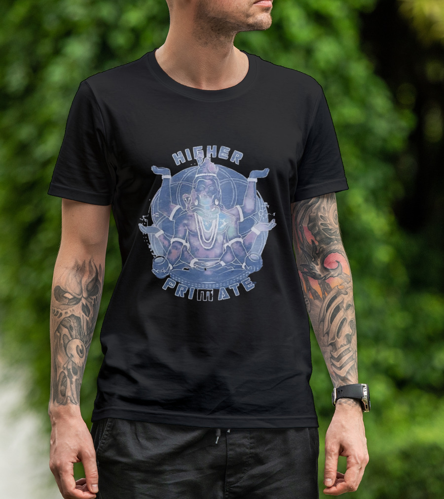 Higher Primate Shiva Meditation Galaxy Spiritual T-Shirt