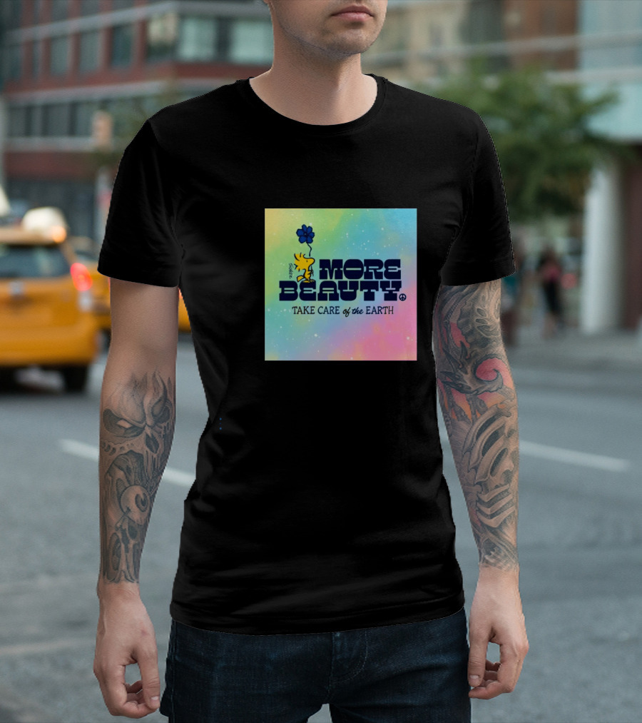 Woodstock More Beauty Care The Earth Peace Sign Balloon Tie Dye T-Shirt