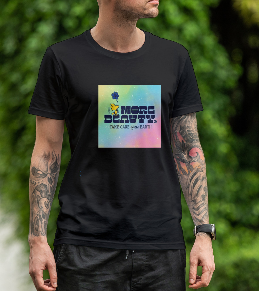 Woodstock More Beauty Care The Earth Peace Sign Balloon Tie Dye T-Shirt