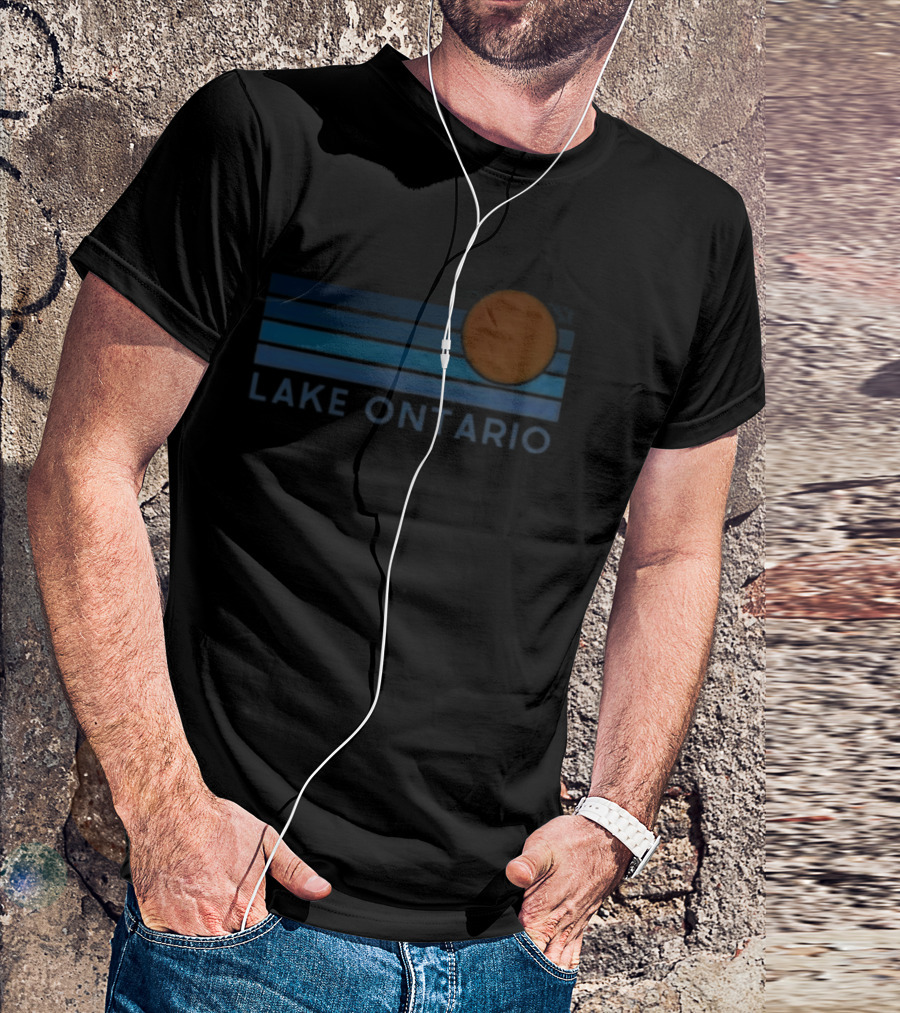 Lake Ontario Sunset Over Great Lakes Horizon T-Shirt