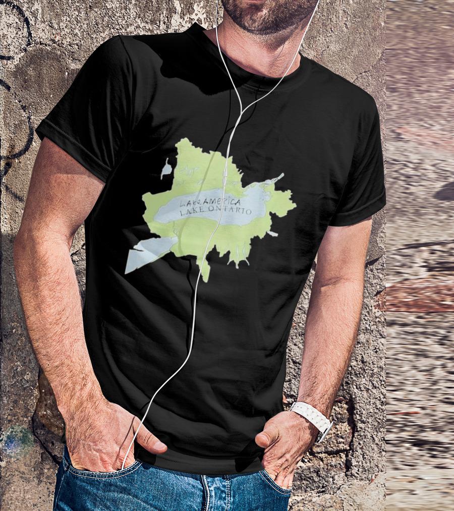 Lake America Lake Ontario Unique Map T-Shirt