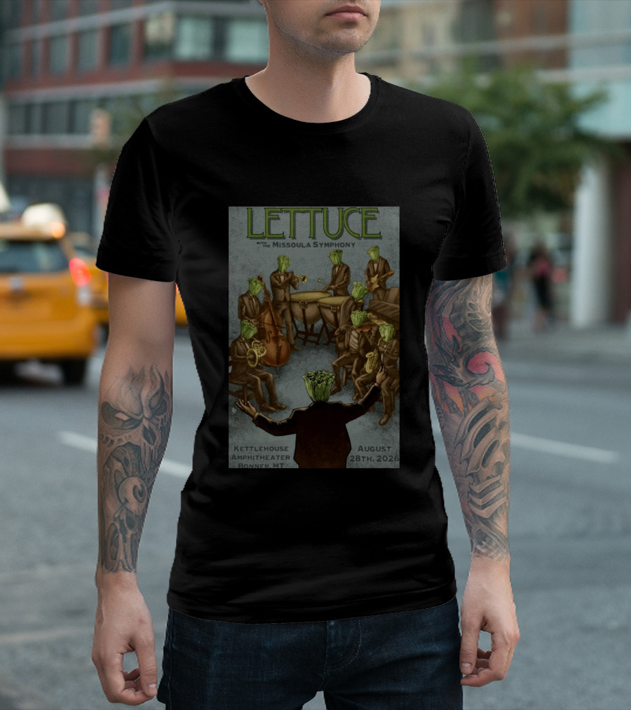 Lettuce With Missoula Symphony KettleHouse Amphitheater Bonner MT August 28 2026 T-Shirt