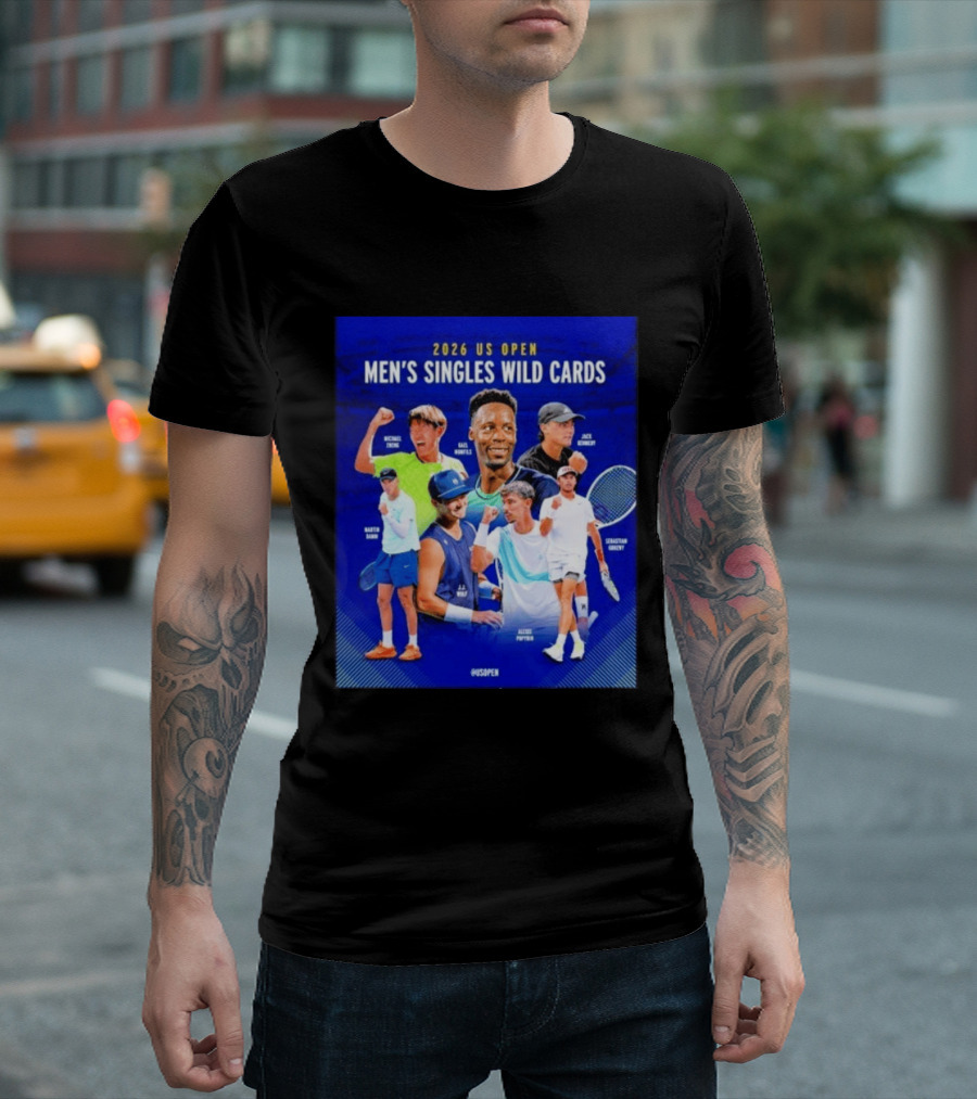 2026 US Open Men's Singles Wild Cards Michael Zheng Gael Monfils Jack Sock Martin Damm Alex Michelsen Ben Shelton Alexei Popyrin Dominic Stricker T-Shirt