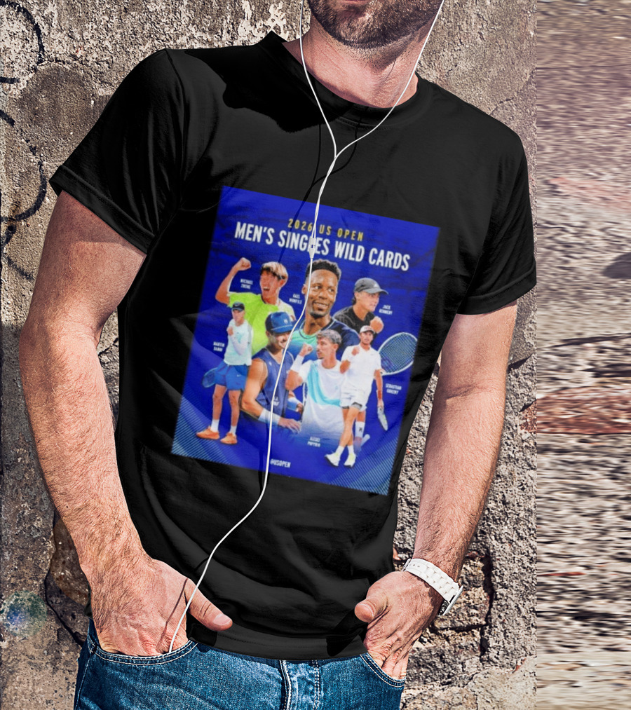 2026 US Open Men's Singles Wild Cards Michael Zheng Gael Monfils Jack Sock Martin Damm Alex Michelsen Ben Shelton Alexei Popyrin Dominic Stricker T-Shirt