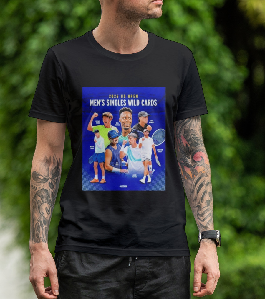 2026 US Open Men's Singles Wild Cards Michael Zheng Gael Monfils Jack Sock Martin Damm Alex Michelsen Ben Shelton Alexei Popyrin Dominic Stricker T-Shirt