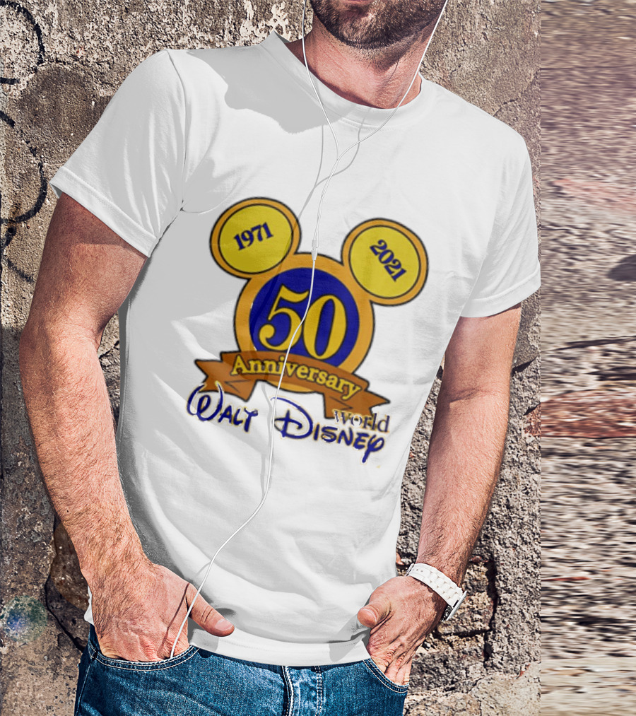 1971 2021 50th Anniversary Walt Disney World Mickey Ears Celebration T-Shirt