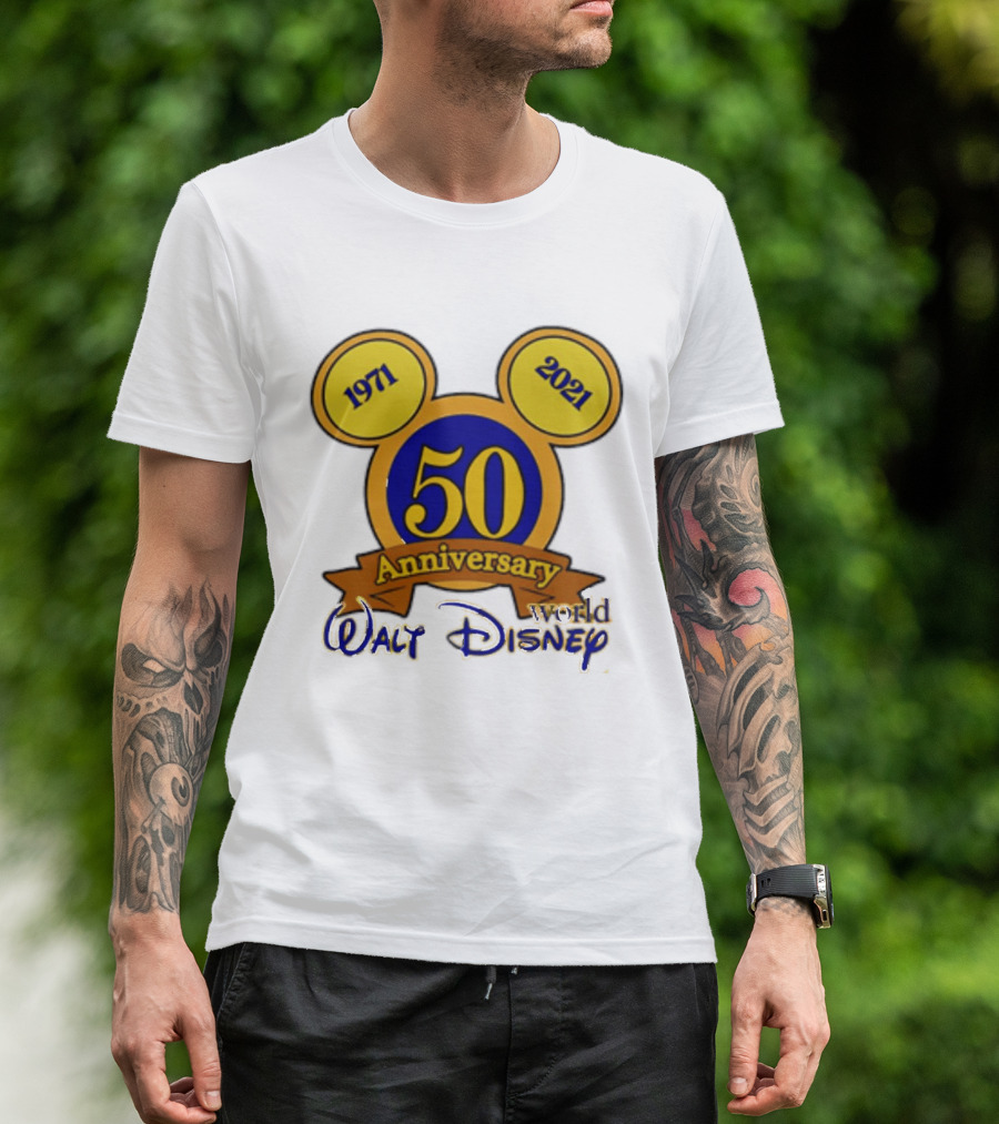 1971 2021 50th Anniversary Walt Disney World Mickey Ears Celebration T-Shirt