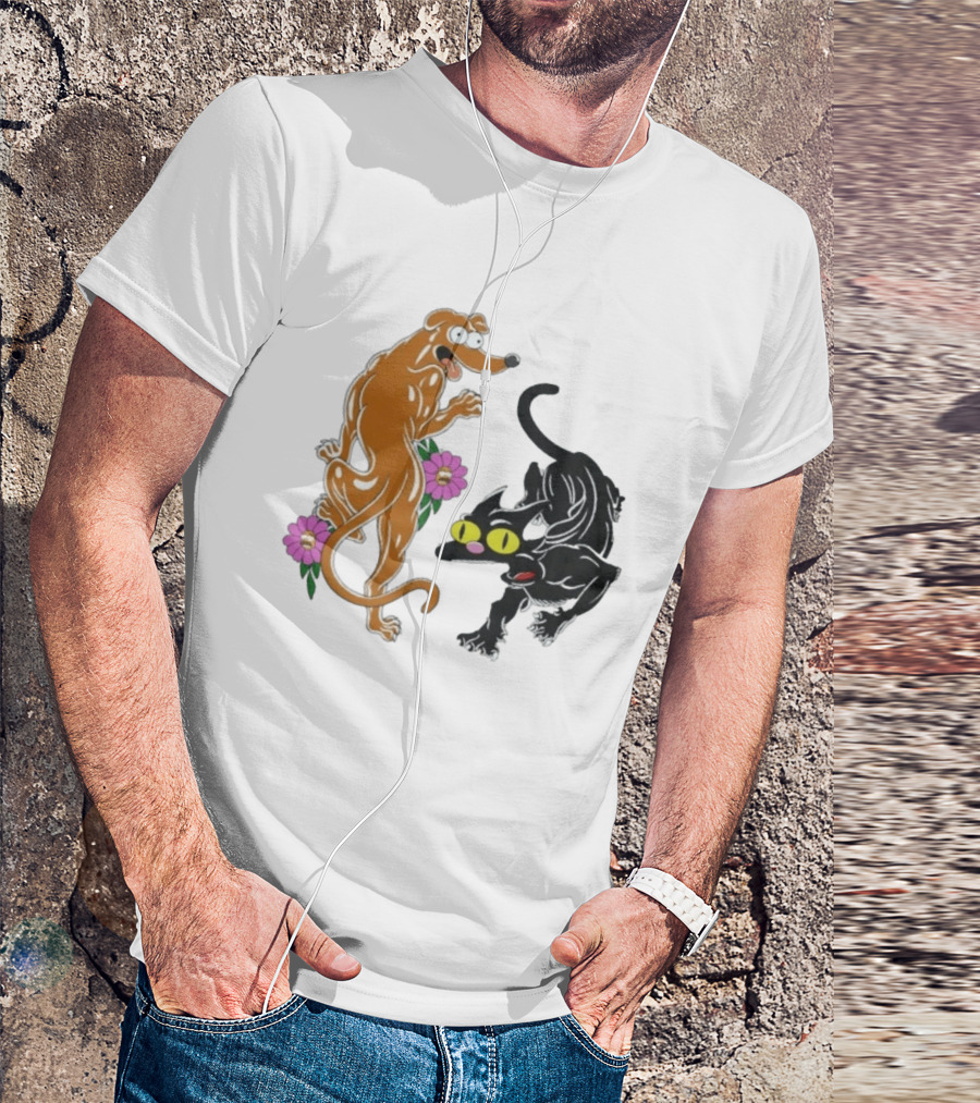 Buff Santa's Little Helper Snowball Ned Flanders Flowers T-Shirt