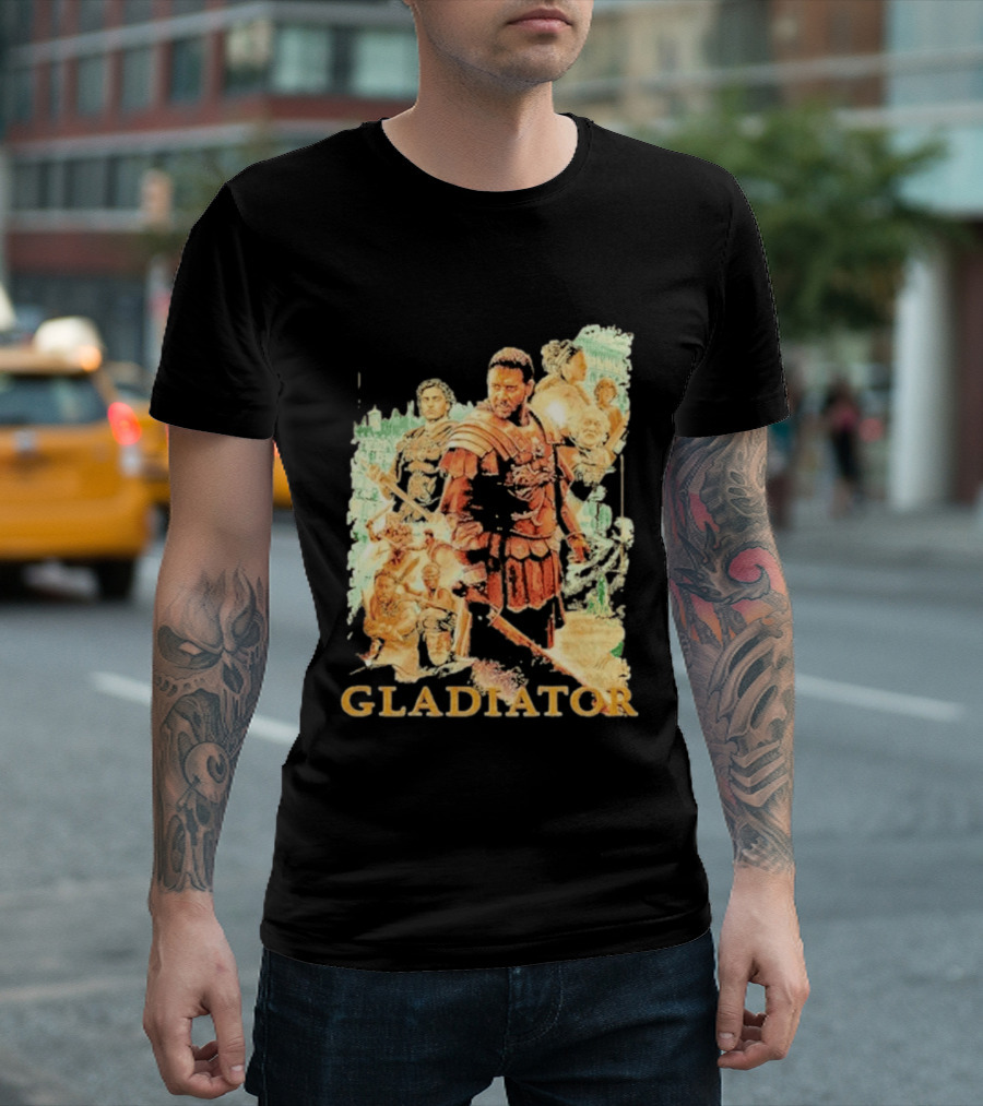 Gladiator Maximus Collage Russell Crowe Roman Warrior Epic T-Shirt