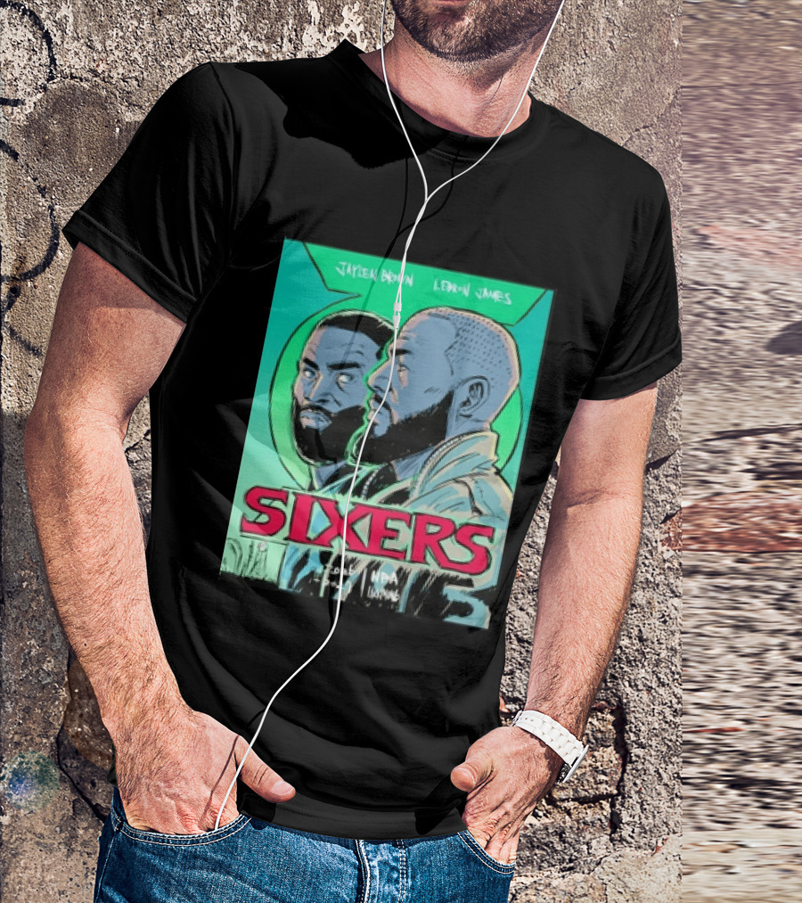 Jaylen Brown Lebron James Sixers NBA Lanterns T-Shirt