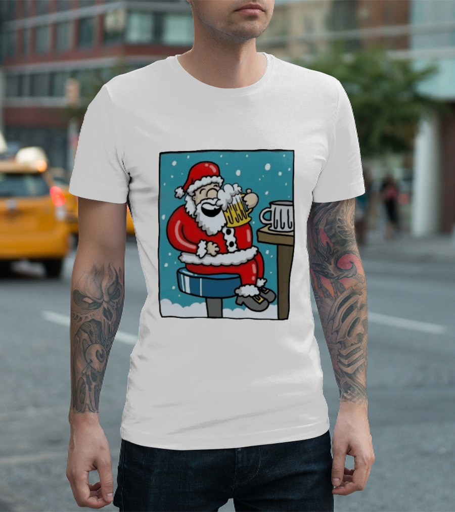 Santa Claus It's The Most Wonderful Time For A Beer Christmas T-Shirt