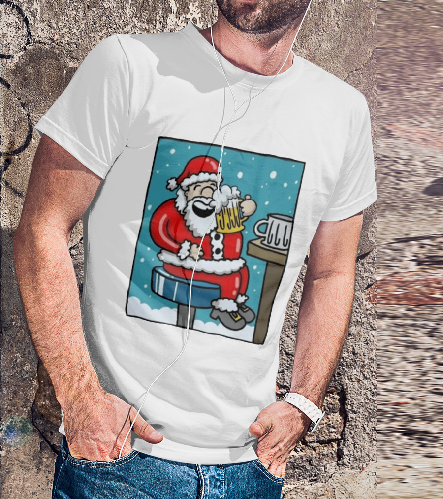 Santa Claus It's The Most Wonderful Time For A Beer Christmas T-Shirt