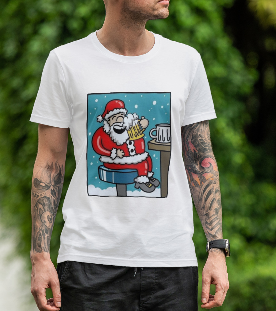 Santa Claus It's The Most Wonderful Time For A Beer Christmas T-Shirt