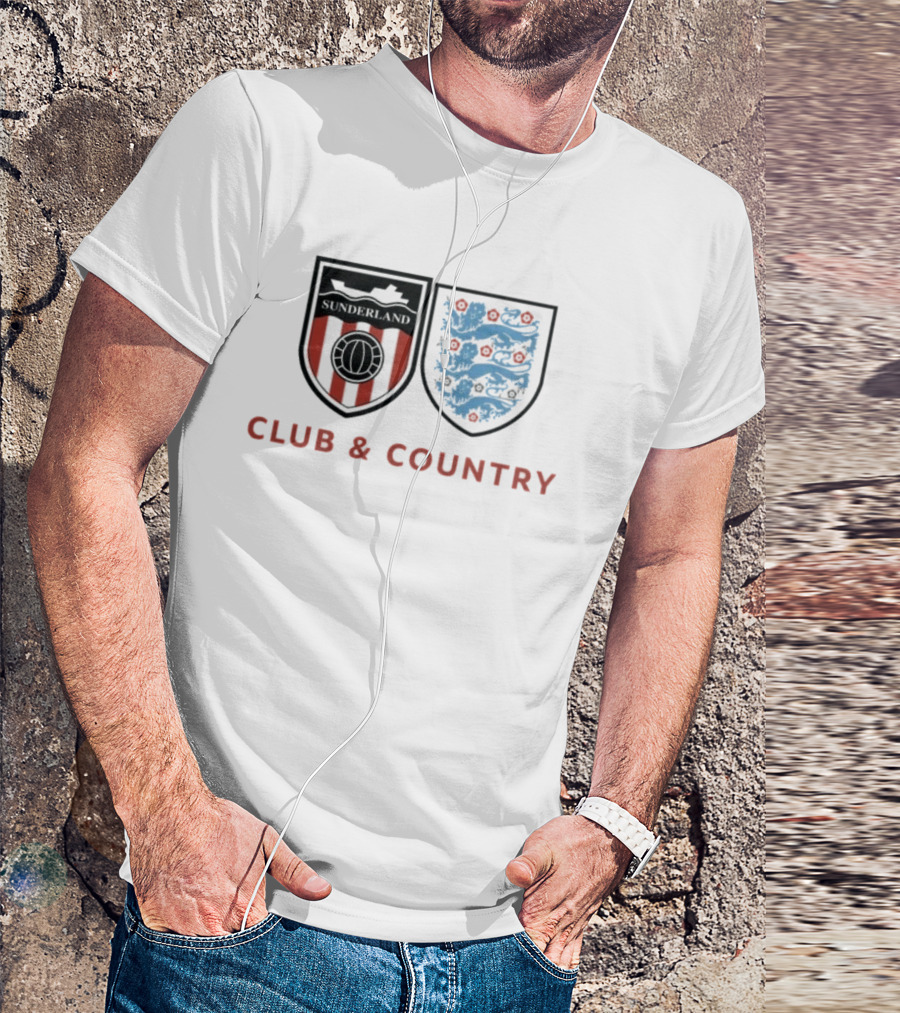 Sunderland Club & Country England Football Crest T-Shirt