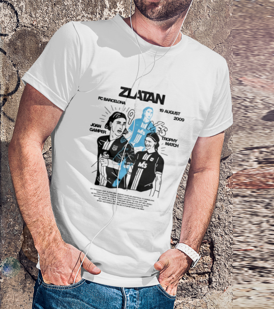 Zlatan Ibrahimović FC Barcelona 19 August 2009 Joan Gamper Trophy Més Match T-Shirt