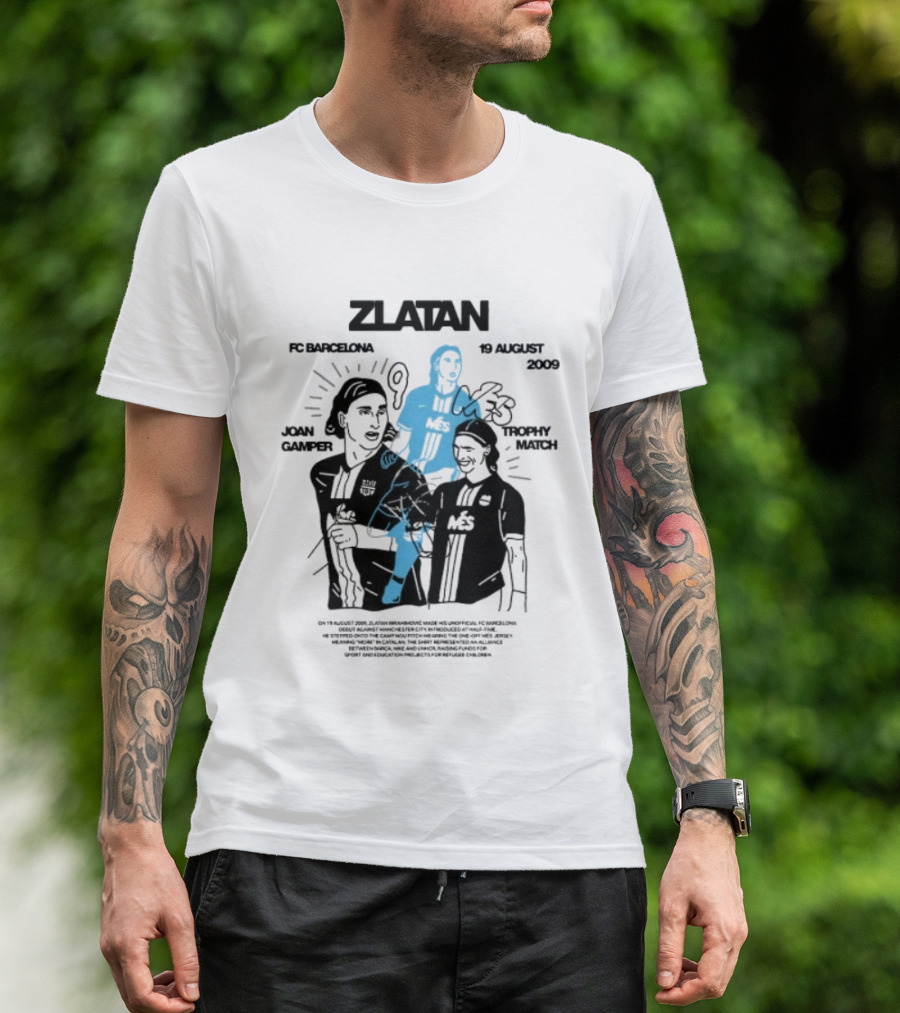 Zlatan Ibrahimović FC Barcelona 19 August 2009 Joan Gamper Trophy Més Match T-Shirt