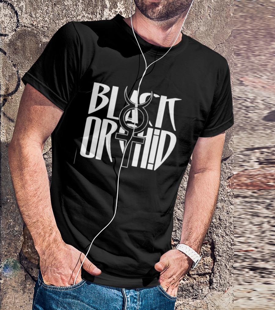 Black Orchid Occult Gothic Mystical T-Shirt