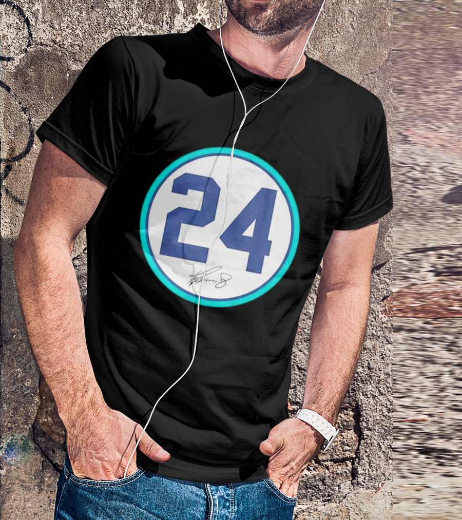 Ken Griffey Jr Number 24 Seattle Mariners Team Jersey Number T-Shirt
