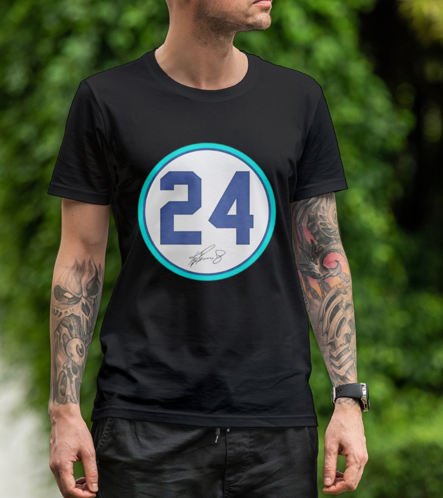 Ken Griffey Jr Number 24 Seattle Mariners Team Jersey Number T-Shirt