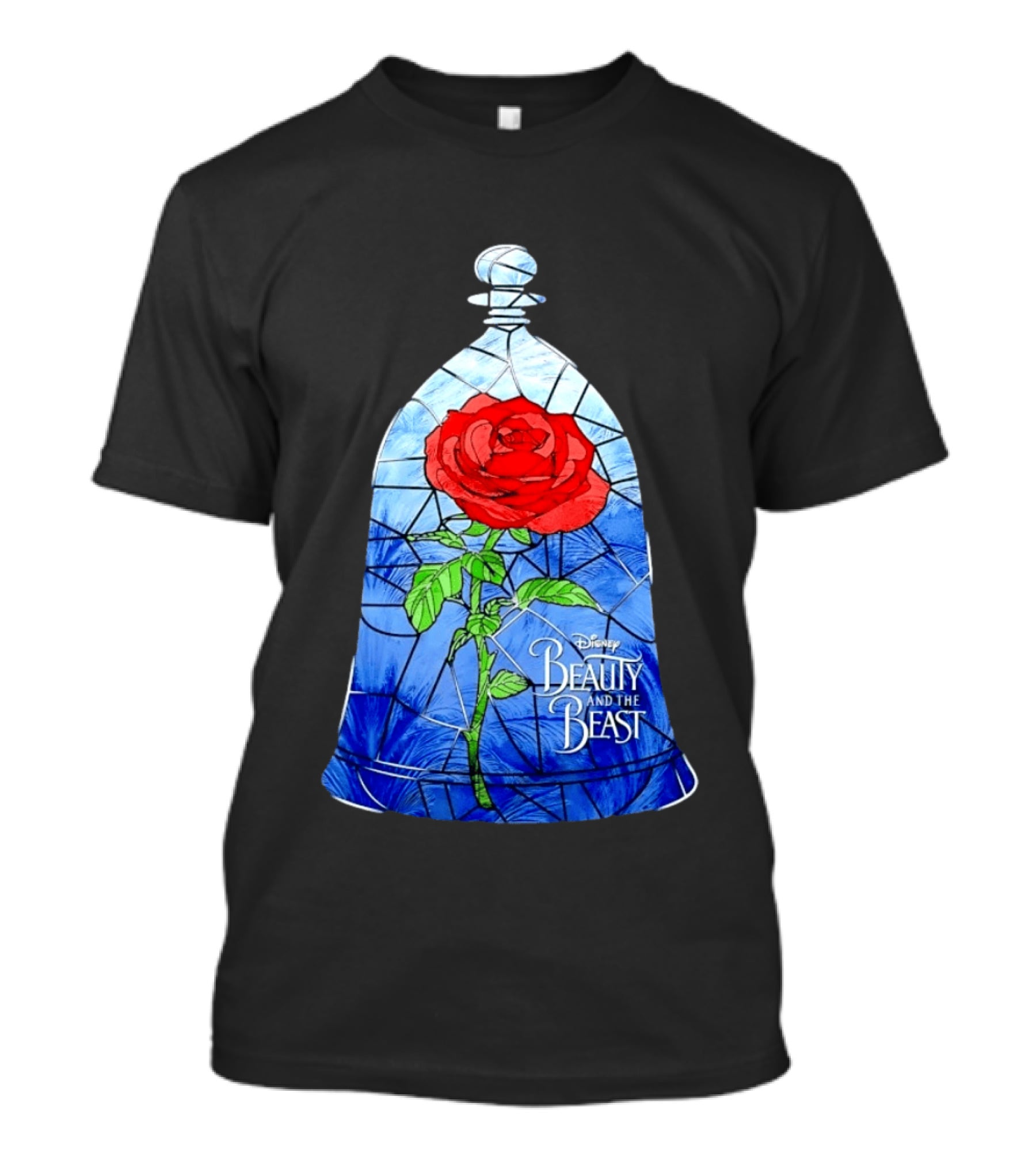 Disney Beauty And The Beast Stained Glass Rose Enchantment T-Shirt