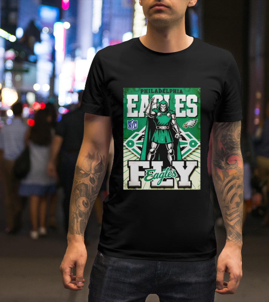 Philadelphia Eagles Doctor Doom NFL Fly Eagles T-Shirt