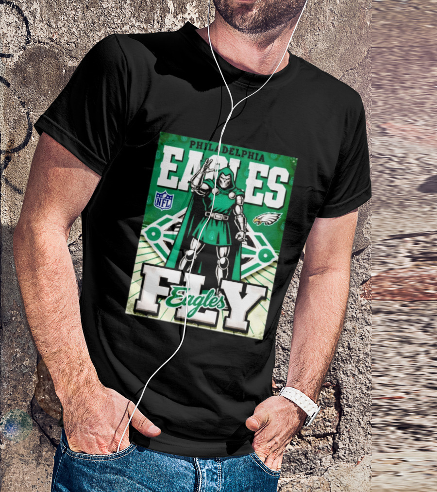 Philadelphia Eagles Doctor Doom NFL Fly Eagles T-Shirt