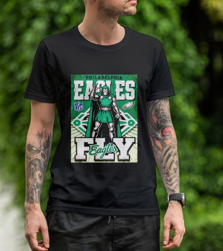 Philadelphia Eagles Doctor Doom NFL Fly Eagles T-Shirt