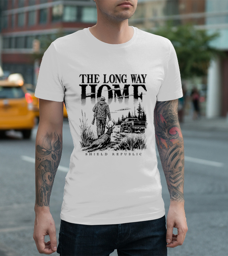 The Long Way Home Hunting Shield Republic T-Shirt