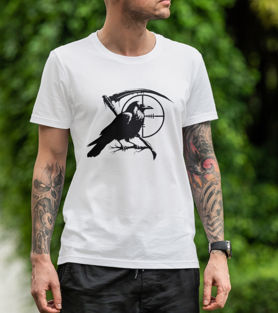 Grim Reaper Raven Sniper Scope Target T-Shirt