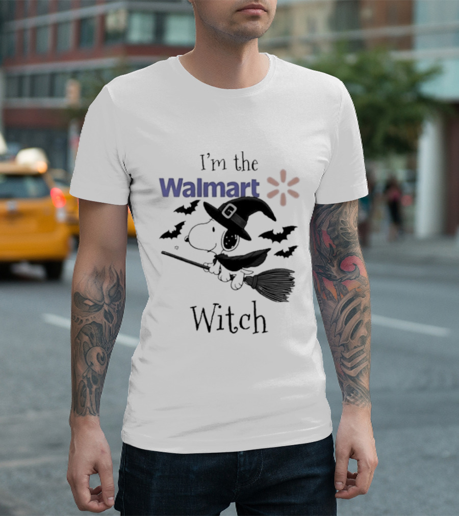 I'm The Walmart Witch Snoopy Halloween 2026 Broomstick Magic T-Shirt