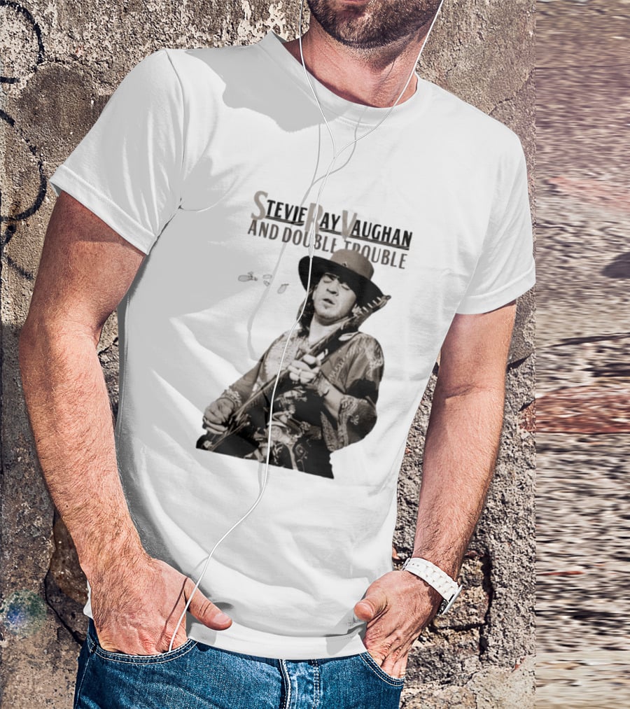 Stevie Ray Vaughan And Double Trouble Live Performance Image T-Shirt