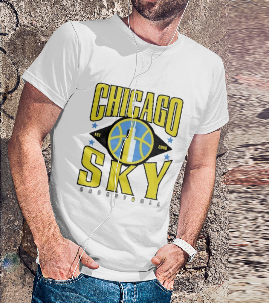 Chicago Sky Est 2006 Basketball Skyline WNBA T-Shirt