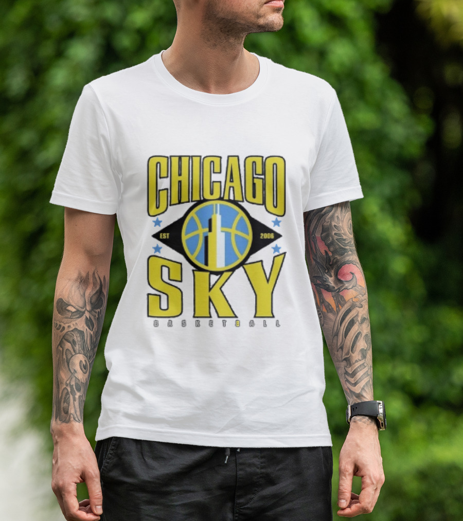 Chicago Sky Est 2006 Basketball Skyline WNBA T-Shirt