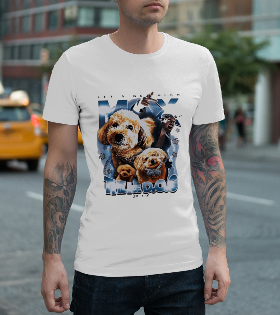 Max The Ice DOG Let's Get High NJPW Pro Wrestling Ambition T-Shirt