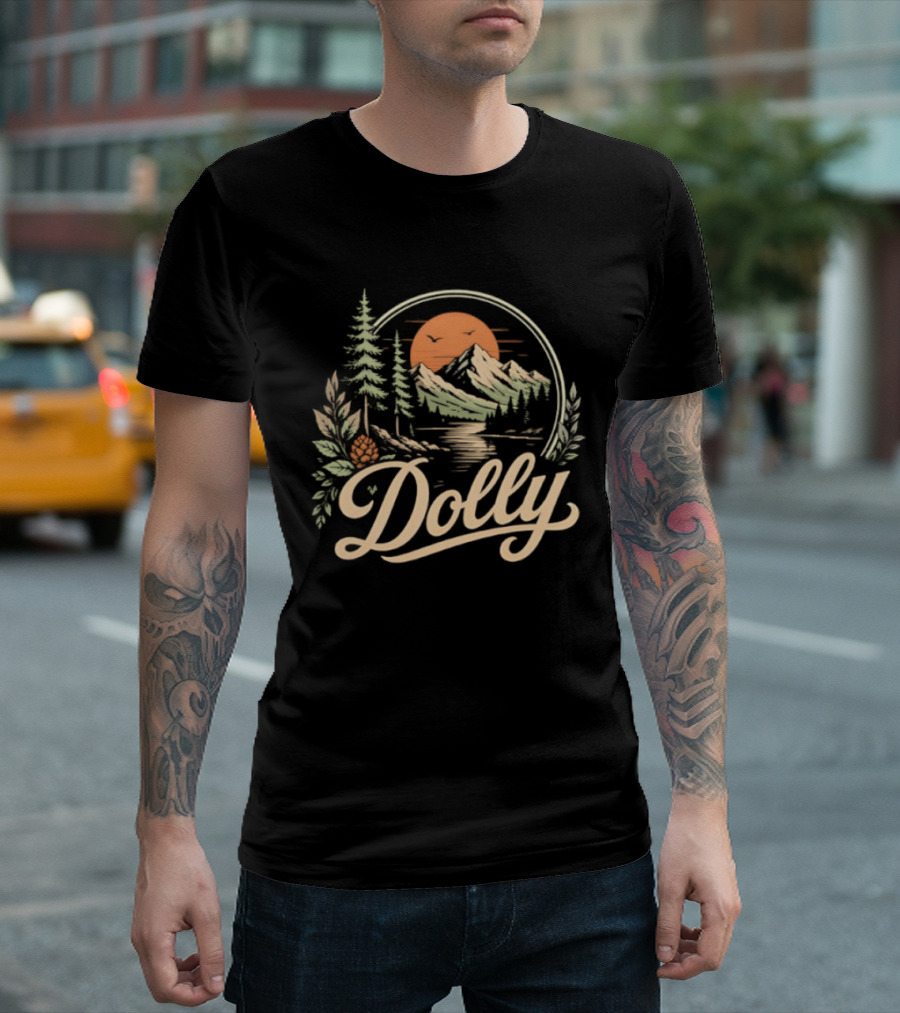 Dolly Mountain Nature Scene Outdoors Country Music T-Shirt